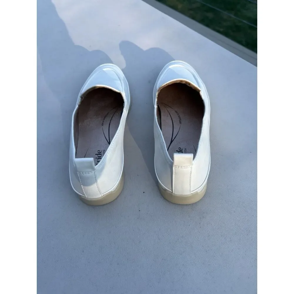 LifeStride Soft System Women's White Slip-On Loafer Flats Arch Support Size 7